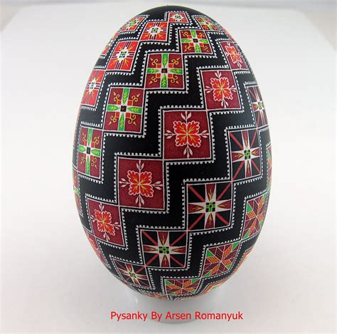 real hand painted pysanky egg decorate goose egg pysanka pysanky