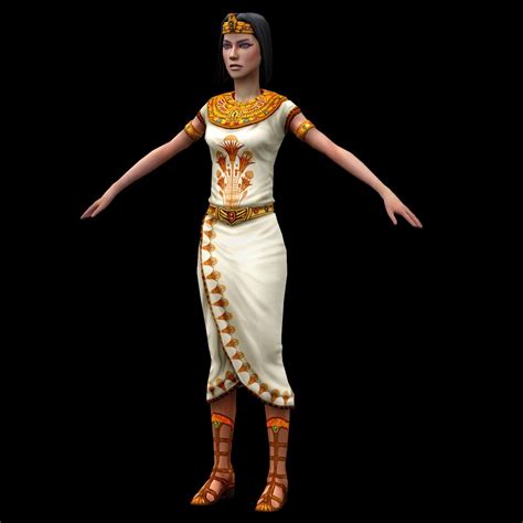 Egyptian Priestess 3d Model 49 Fbx Max Ma Obj Unknown Free3d