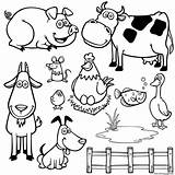 Farm Animals Coloring Pages Kids Printable Cute Print Book sketch template