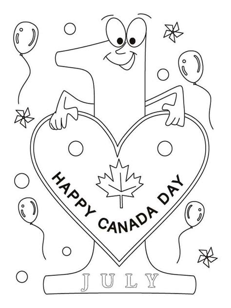 printable happy canada day coloring page  print