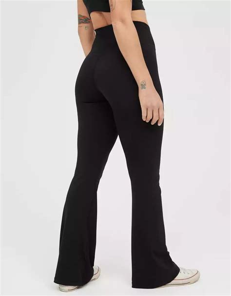 offline real  high waisted crossover flare legging flare legging high waisted trousers