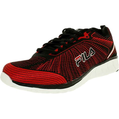 fila fila mens speedweave run ii red black ankle high running shoe
