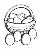 Egg Chicken Coloring Basket Pages Drawing Put Netart Getdrawings sketch template