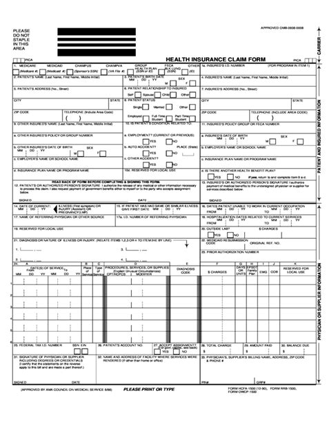 sample medical treatment claim form printable medical forms letters