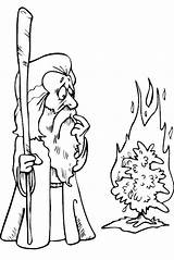 Moses Bush Burning Coloring Cartoon God Meet Form Library Clipart Pages Size Print Clip Popular sketch template
