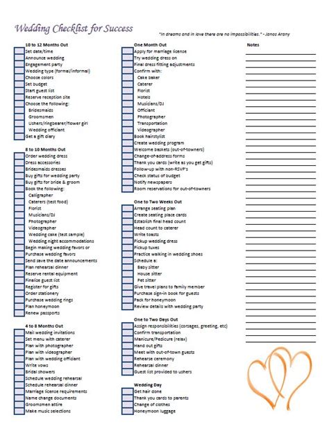 excel wedding planning checklist template