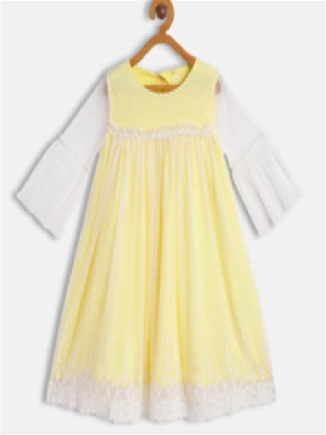 buy   hamleys yellow  design net empire dress dresses