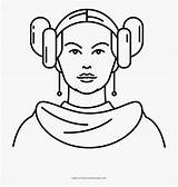 Leia Skywalker Clipartkey Pngitem Vectorified sketch template
