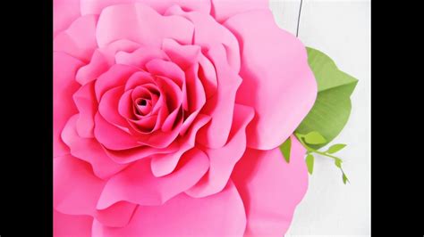 giant paper rose   tutorial youtube