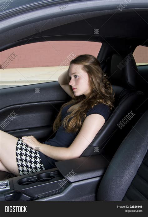 Girl Sitting Passenger Seat Car Image And Photo Bigstock