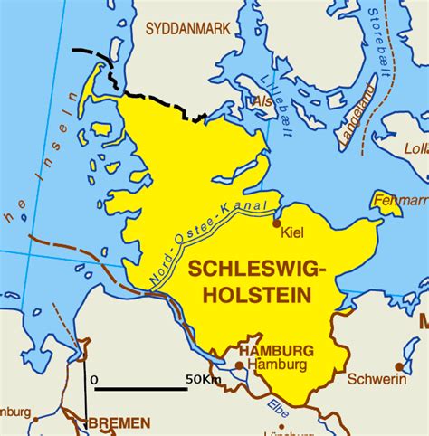 map  schleswig holstein worldofmapsnet  maps  travel