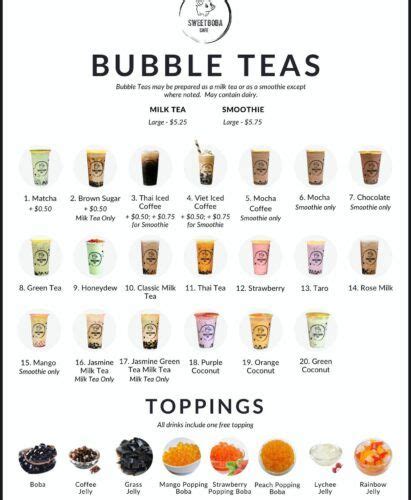 bubble tea menu ideas   bubble tea bubble tea menu milk tea