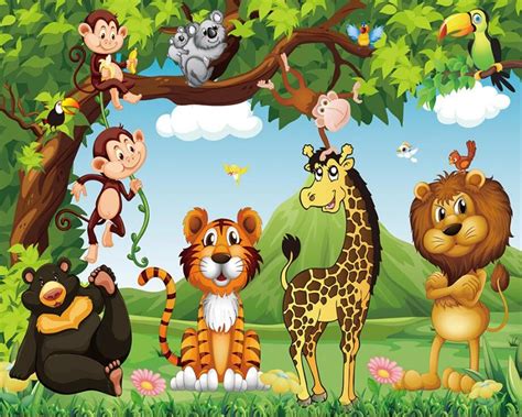 gambar kartun hutan  hewan aliansi kartun