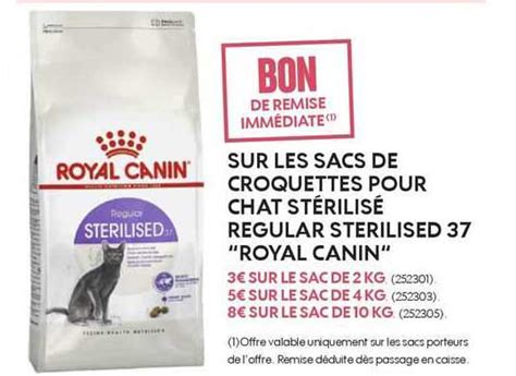 Promo Sacs De Croquettes Pour Chat Stérilisé Regular Sterilised 37