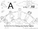 Coloring Pages Teamwork Printable Working Abc Together Color Alphabet Sheets Clipart Cooperative Getcolorings Preschool Theme Print Col Divyajanani Library Clip sketch template