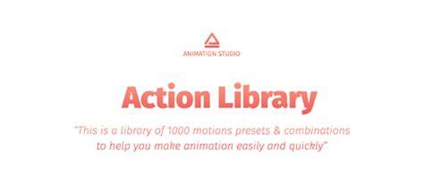 action library motion presets package  behance