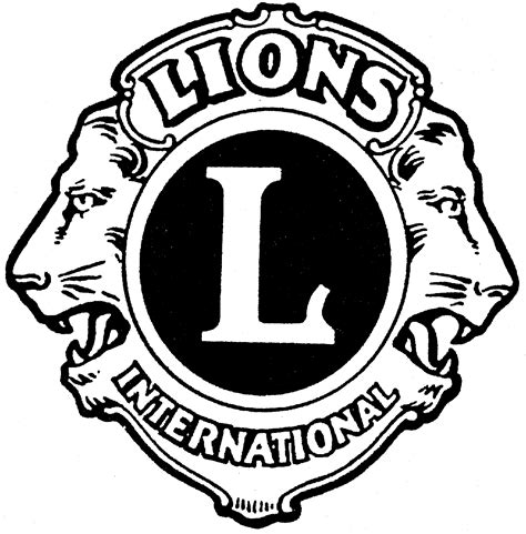 lions club logo vector clipart