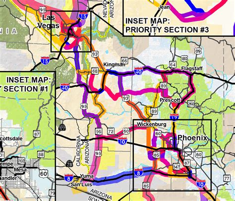 proposed routes  interstate   phoenix  las vegas
