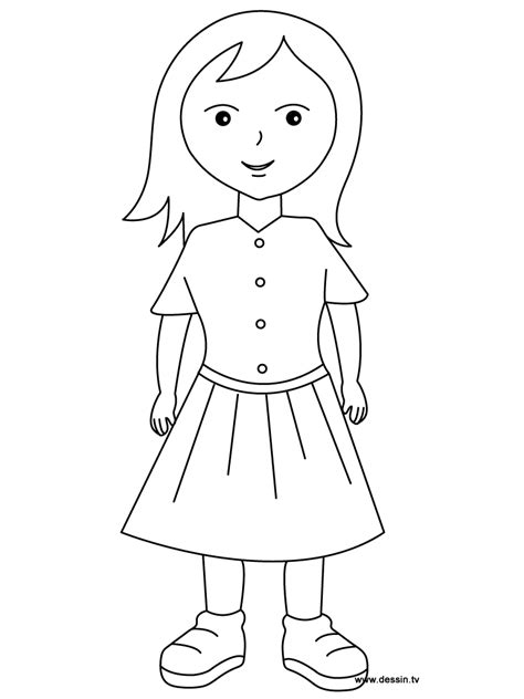 coloring  girl pages cute clipart hula kids color printable