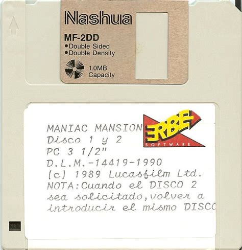 maniac mansion cover  packaging material mobygames