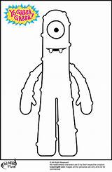 Muno Coloring Pages Gabba Yo Face sketch template