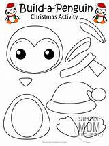 Pinguin Penguins Easy Kindergarten Weihnachten Schneemann Création Simplemomproject Diving Toddlers sketch template