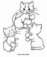 Coloring Kitten Kittens Pages Cat Print Little Color Printable Three Cats Cute Colouring Sheets Kids Girls Raisingourkids Printing Animal Getcolorings sketch template