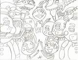 Coloring Freddy Nights Fnaf Five Pages Characters Freddys Chance Last Color Drawing Entitlementtrap Foxy Inspired Wip Night Printable Mic Meow sketch template