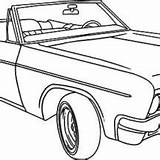 Coloring Pages Classic Car Lowrider Netart sketch template