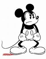 Mickey Coloring Classic Mouse Pages Disney Friends Irritated Funstuff Disneyclips Printable sketch template