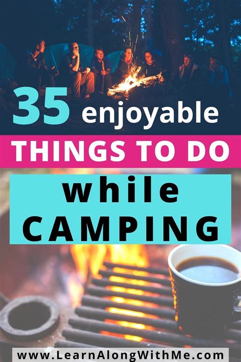 35 Things To Do While Camping Shows Friends Sitting Around A Campfire