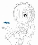 Rem Lineart sketch template