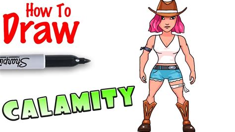 how to draw calamity cowgirl fortnite youtube
