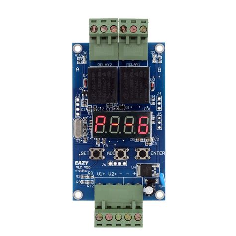 dual programmable time relay module relay plc board cycle delay timer module  voltage