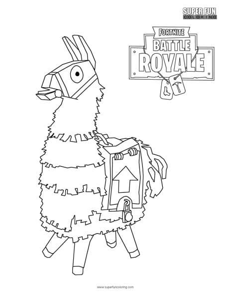 llama fortnite coloring page super fun coloring