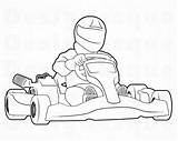 Kart Go Outline Svg Racing sketch template