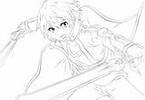 Kirito Sword Online Sao Coloring Pages Lineart Drawing Deviantart Getdrawings Beater Sketch sketch template