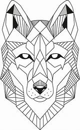 Lineart Cdr Geometrique 3axis Animal Loup Wiggins sketch template