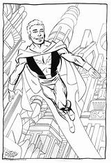 Lightning Coloring Superhero Byrne John sketch template