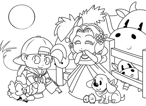 harvest moon lineart  color freak  deviantart