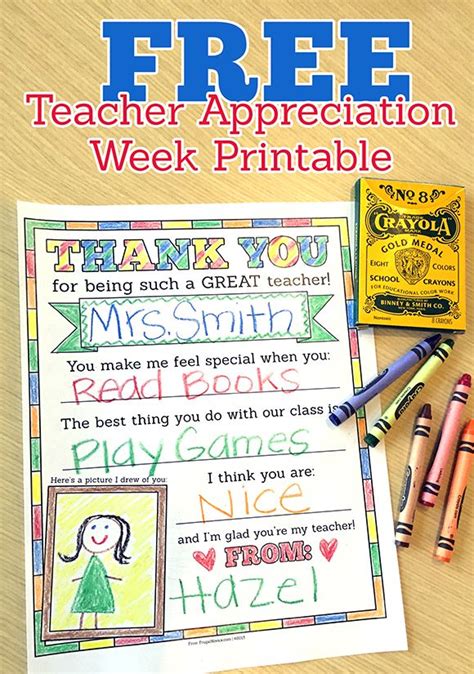 teacher appreciation  printables