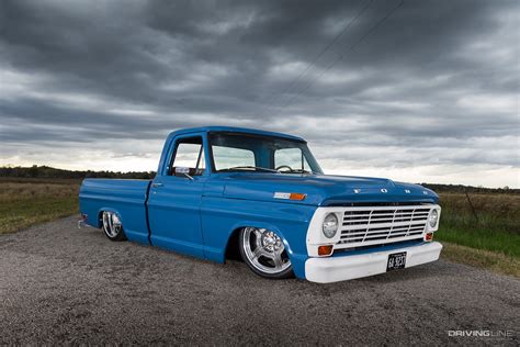blue simple  stunning slammed  ford  pickup truck