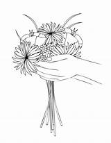 Coloring Bouquet Pages Flower Mother Flowers Printable Seasonal Erase Dry Book Kids Cute Popular Make Coloringhome sketch template