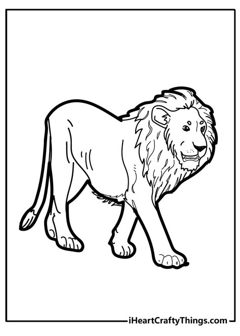 printable lion coloring pages updated