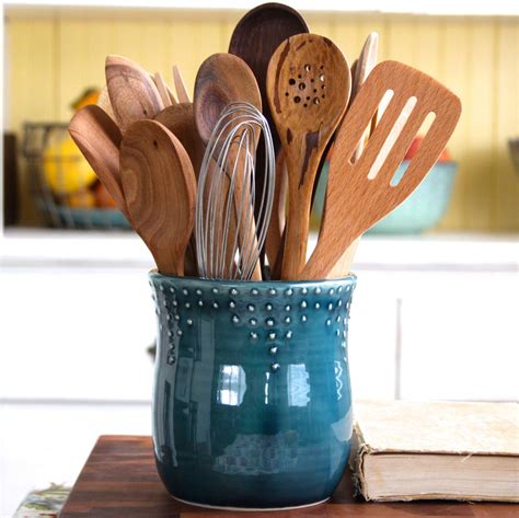 large kitchen utensil holder handmade  color choices etsy