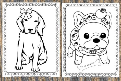 puppy coloring pages  life  sweeter  design