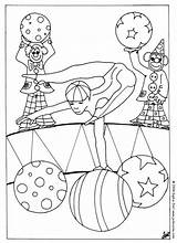 Circus Coloring Acrobat Pages Color Print Kids Characters Hellokids Online sketch template
