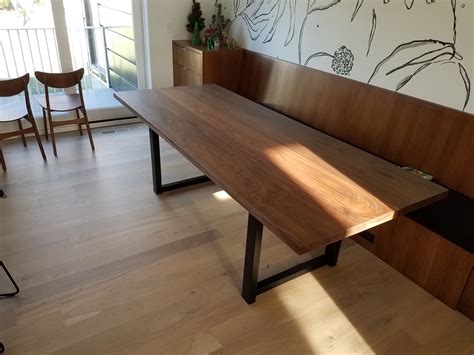 custom modern walnut dining table   fields furniture custommadecom