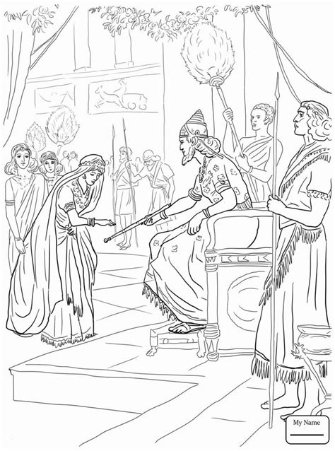 queen esther coloring page