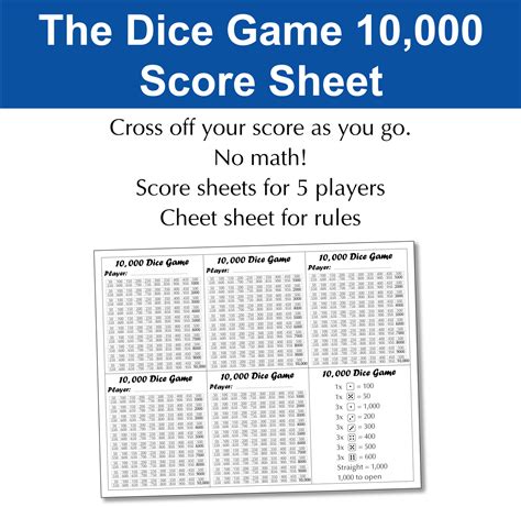dice game rules printable